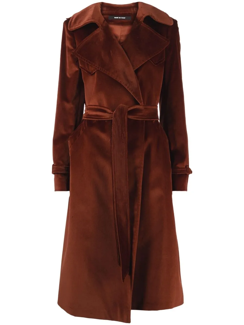 

Tagliatore Carola tied-waistband coat - Brown