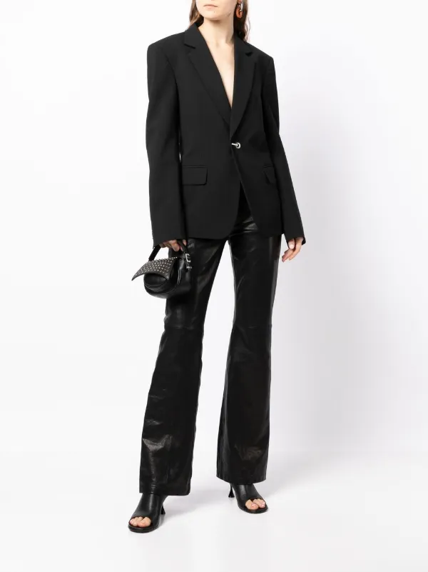 【Dion Lee】シングル-breastedブレザー Dion Lee Belted single-breasted Blazer | Black | FARFETCH