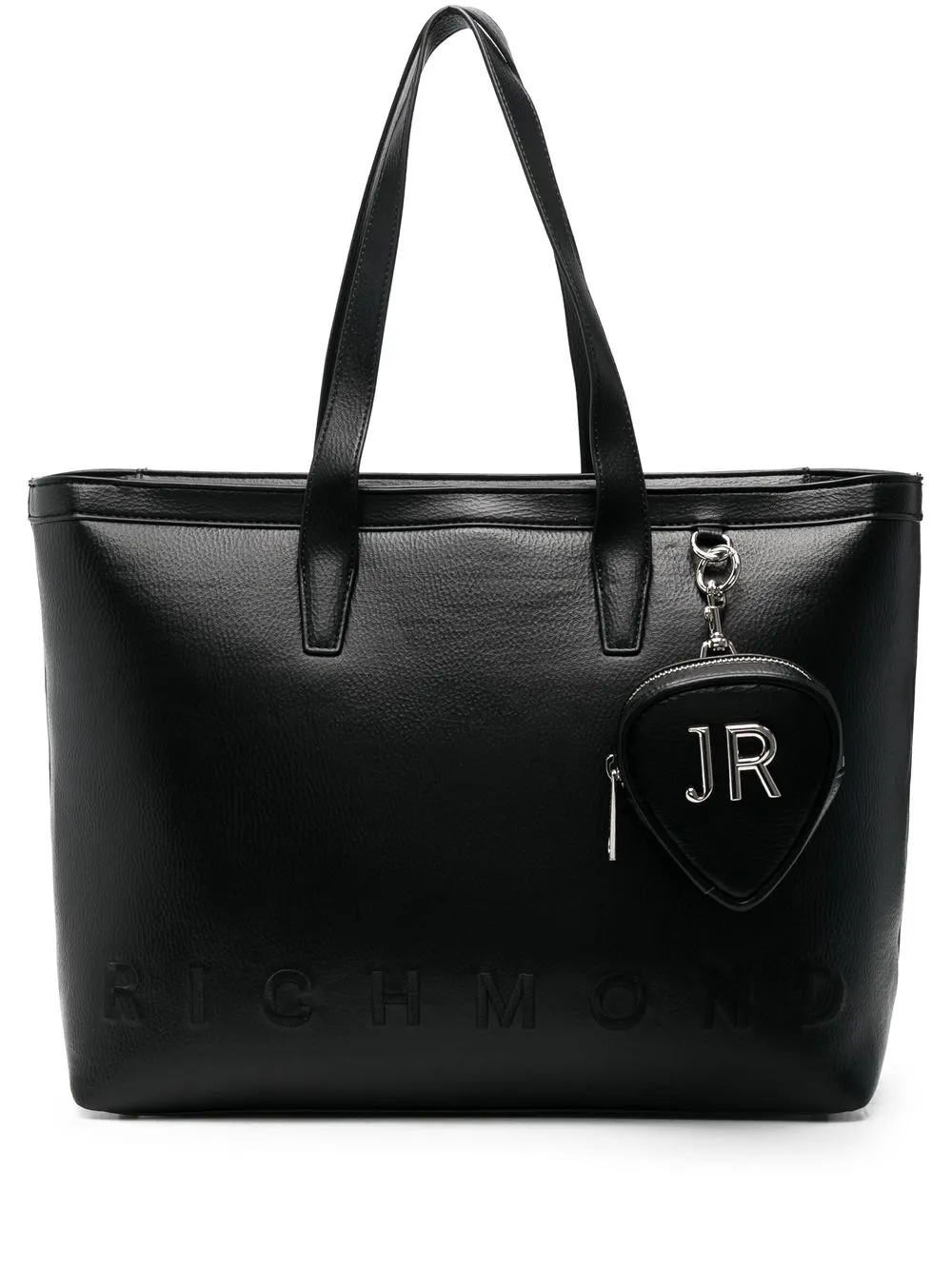 

John Richmond tote con logo estampado - Negro