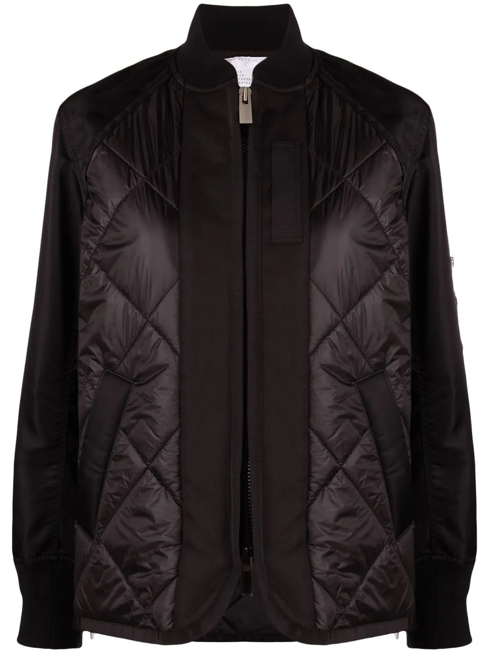 

sacai quilted bomber jacket - Black