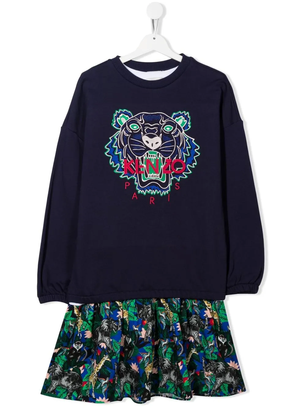 

Kenzo Kids gorra con bordado Tiger Head - Azul