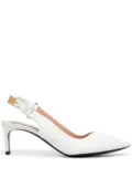 Moschino 55mm leather pumps - White