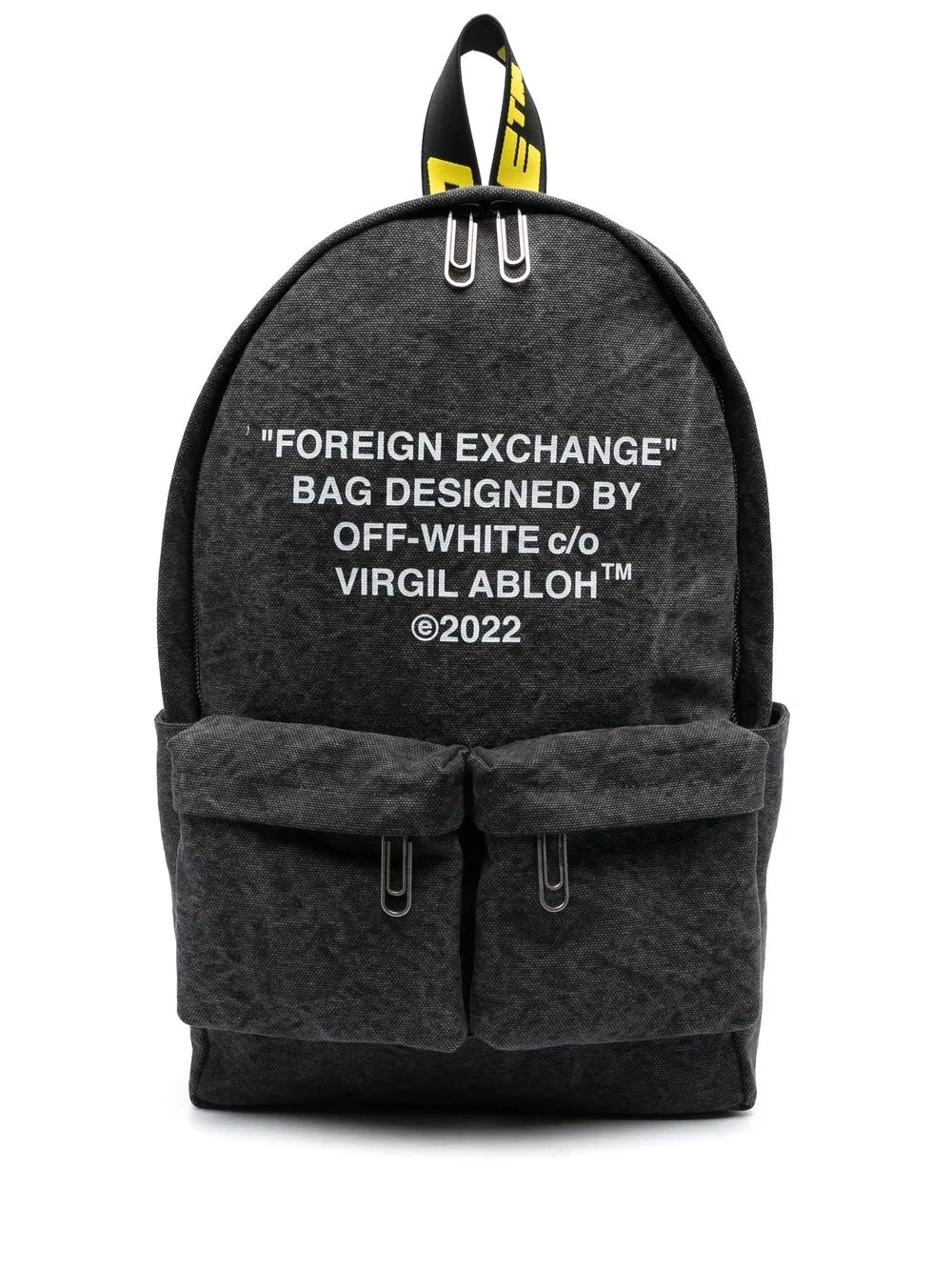 

Off-White mochila con eslogan estampado y cierre - Negro