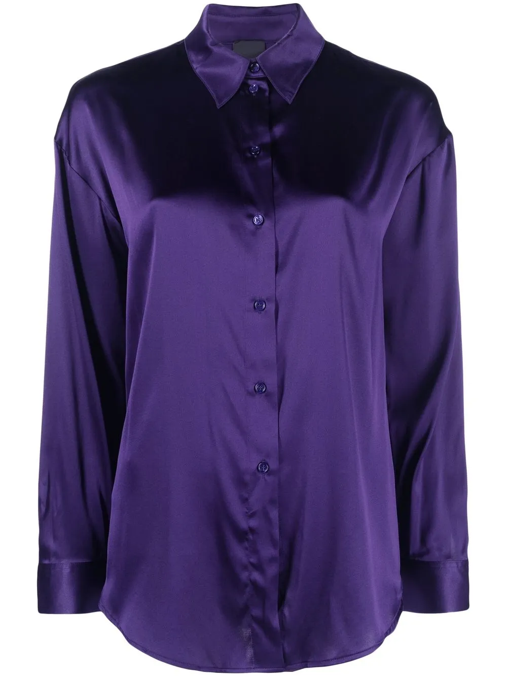 

PINKO camisa de satén con botones - Morado