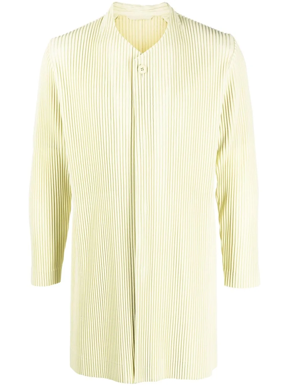 

Homme Plissé Issey Miyake plissé-effect midi coat - Yellow