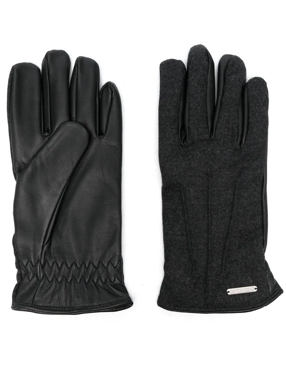 

Corneliani guantes con placa del logo - Negro