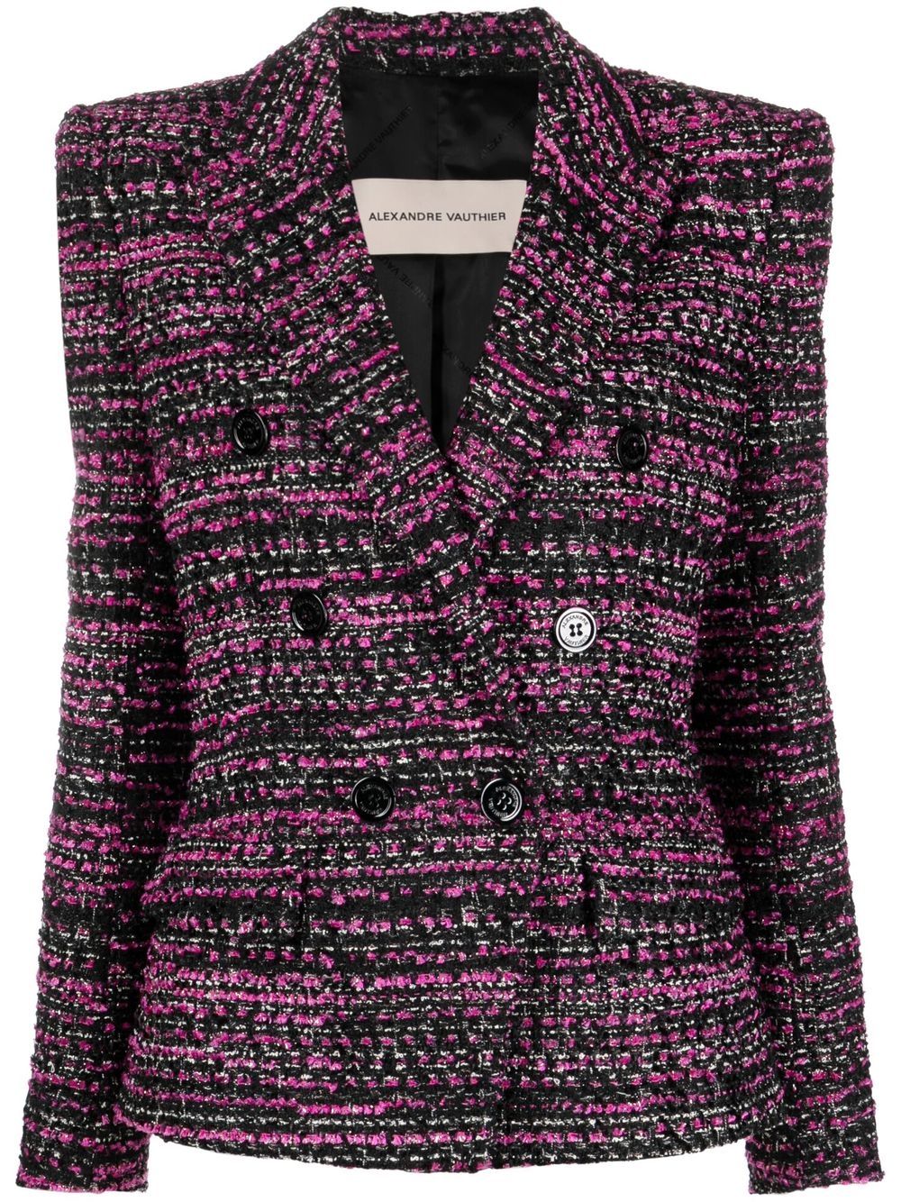 

Alexandre Vauthier blazer de tweed con doble botonadura - Rosado