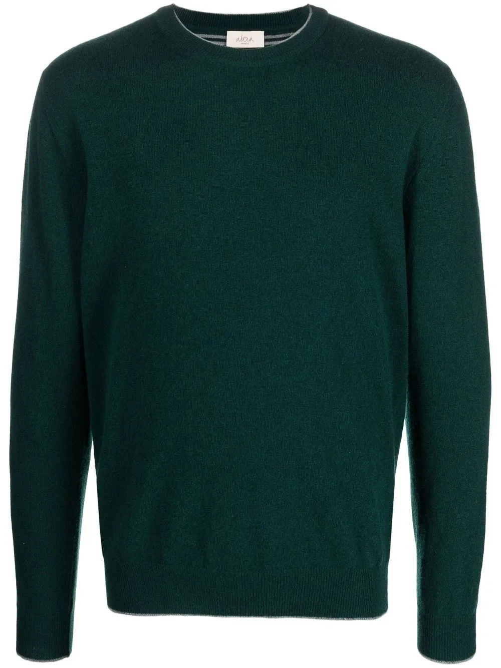 

Altea elbow-patch wool crew-neck jumper - Green