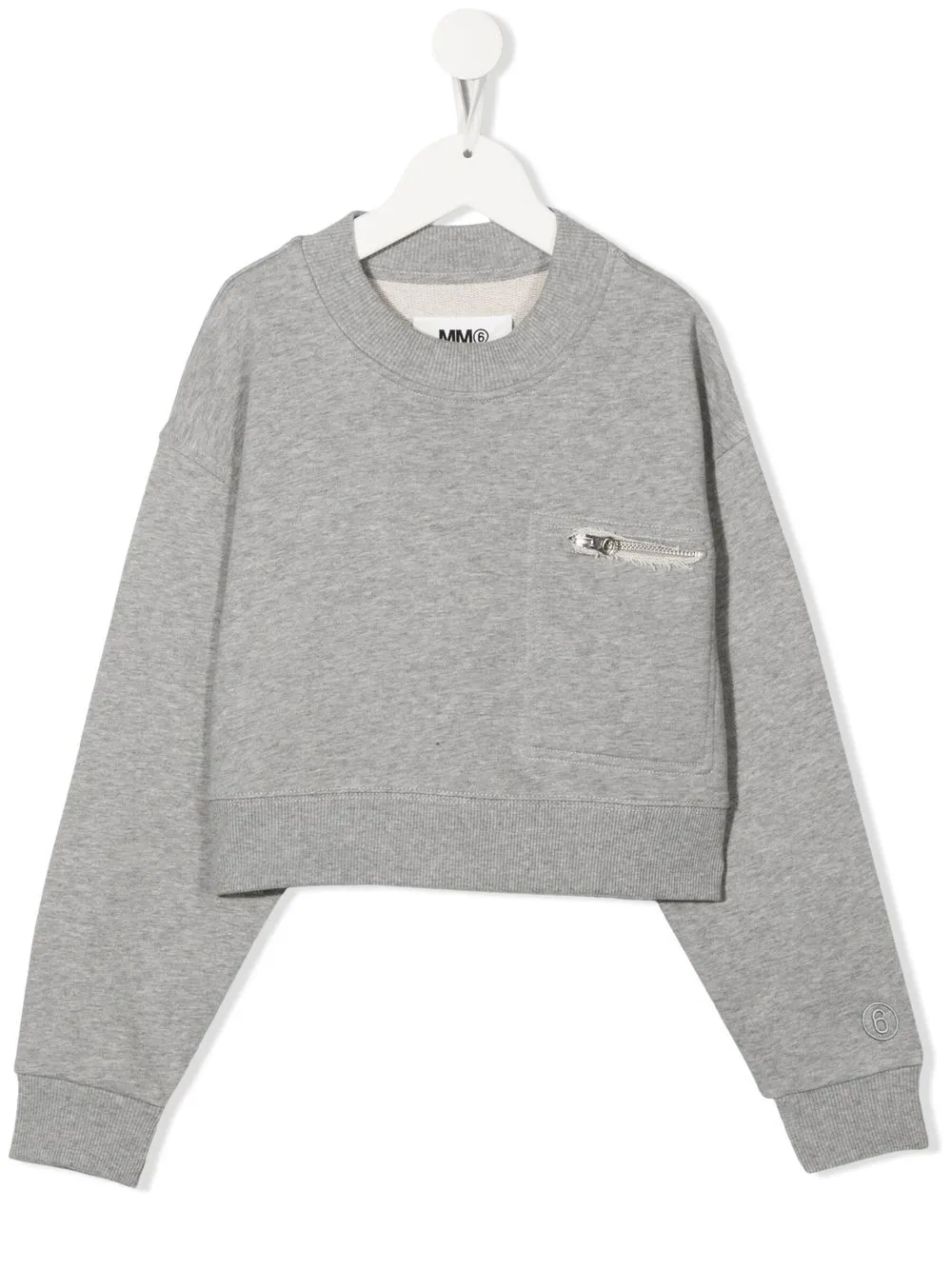 

MM6 Maison Margiela Kids sudadera con cierre - Gris