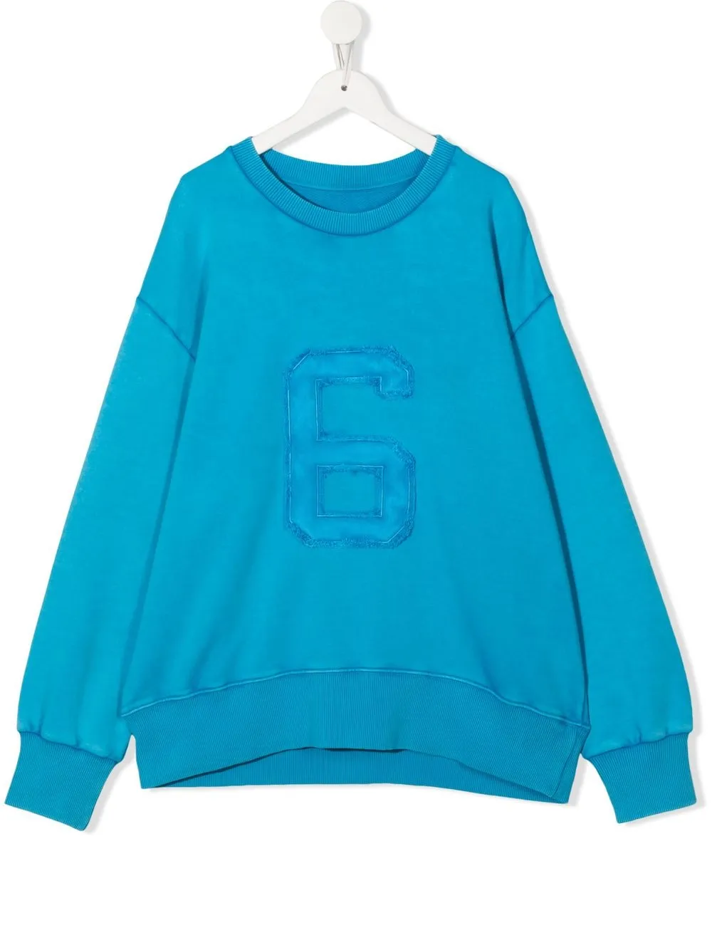 

MM6 Maison Margiela Kids sudadera con parche del logo - Azul