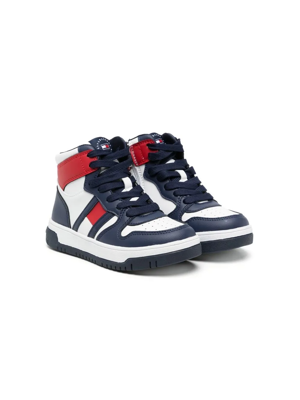 

Tommy Hilfiger Junior tenis con logo estampado lateral - Blanco