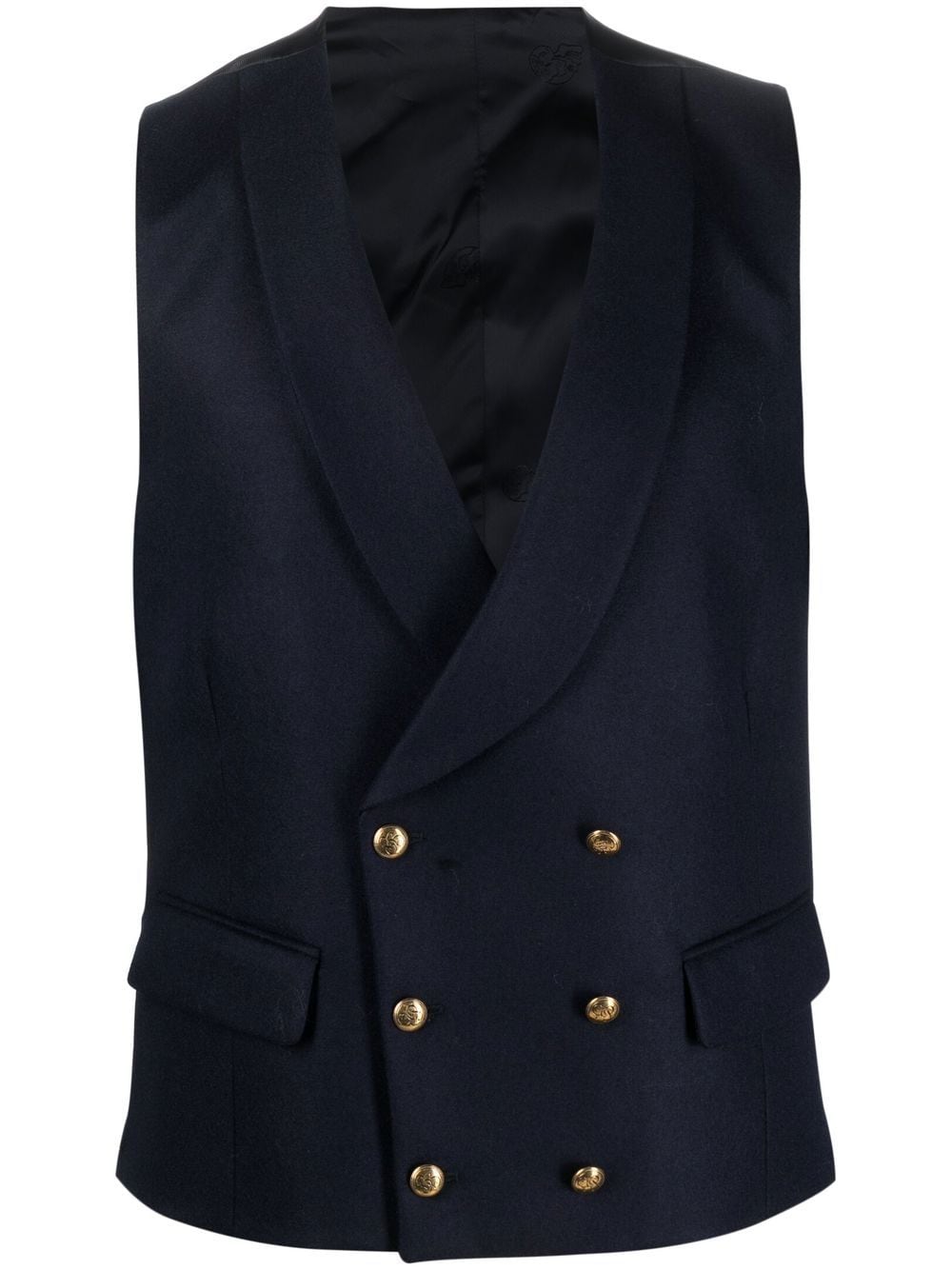 Gabriele Pasini gold-button double-breasted waistcoat - Blue