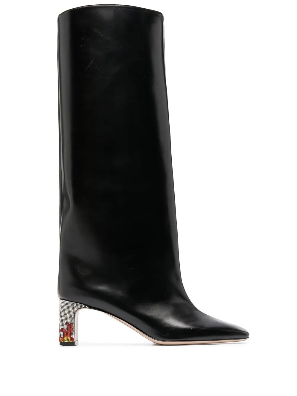 

iindaco botas Febo con detalles de cristal y tacón de 60mm - Negro