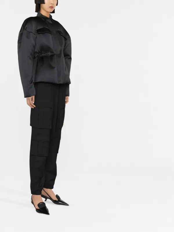 Giambattista Valli satin-finish flap-pocket Jacket - Farfetch