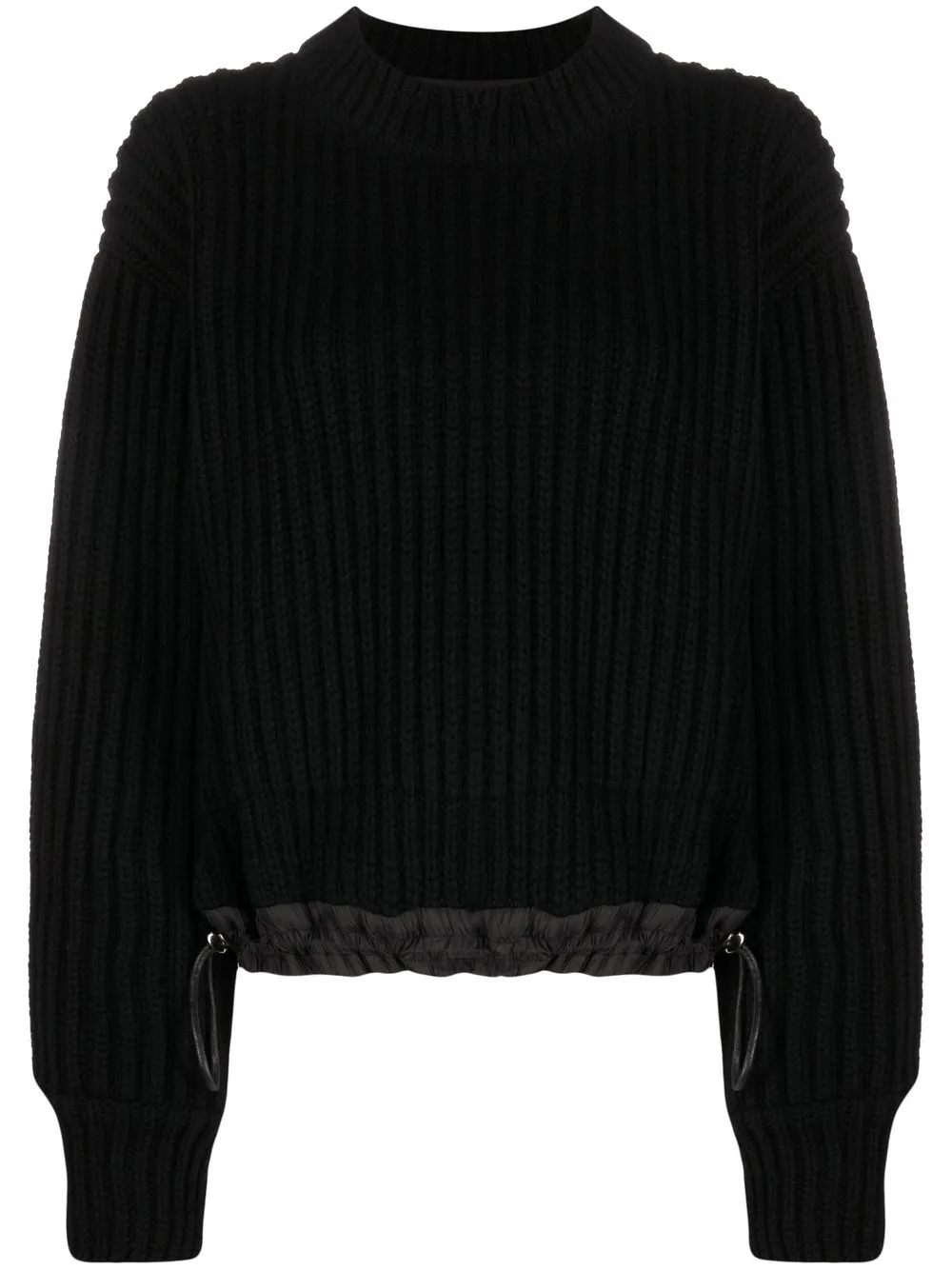 

sacai ribbed-knit long-sleeve jumper - Black