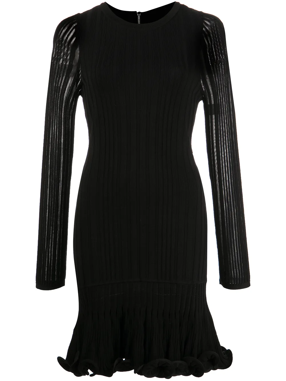 

Milly long-sleeved ribbed dress - Black