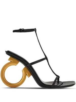 Leather slides in black - Ferragamo