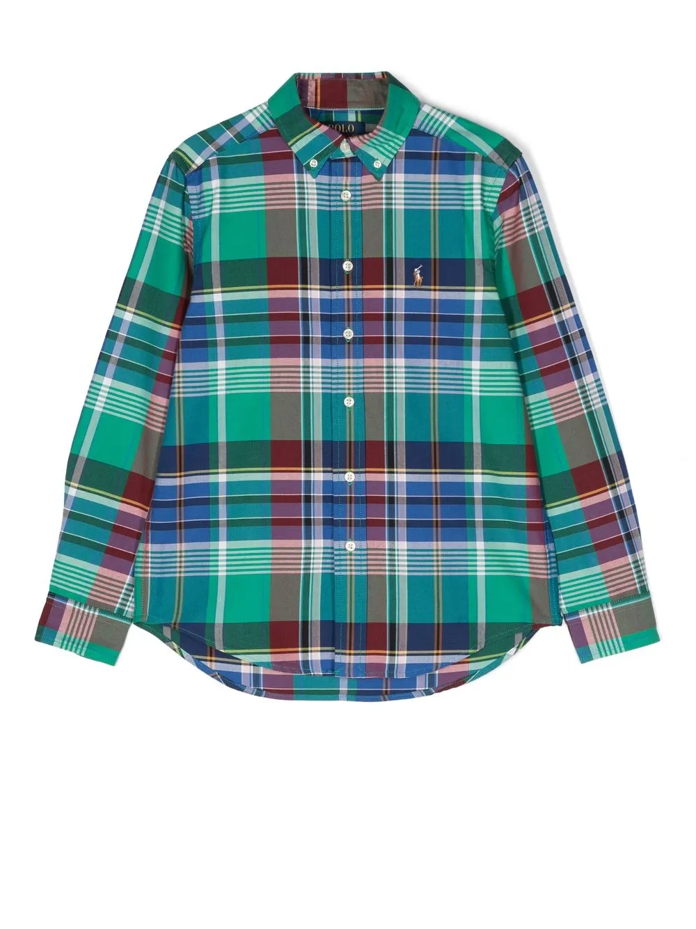 

Ralph Lauren Kids plaid cotton long-sleeve shirt - Green