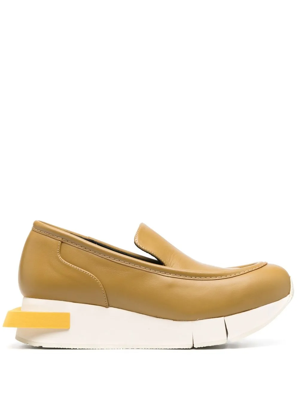 

Paloma Barceló Columba leather loafers - Yellow