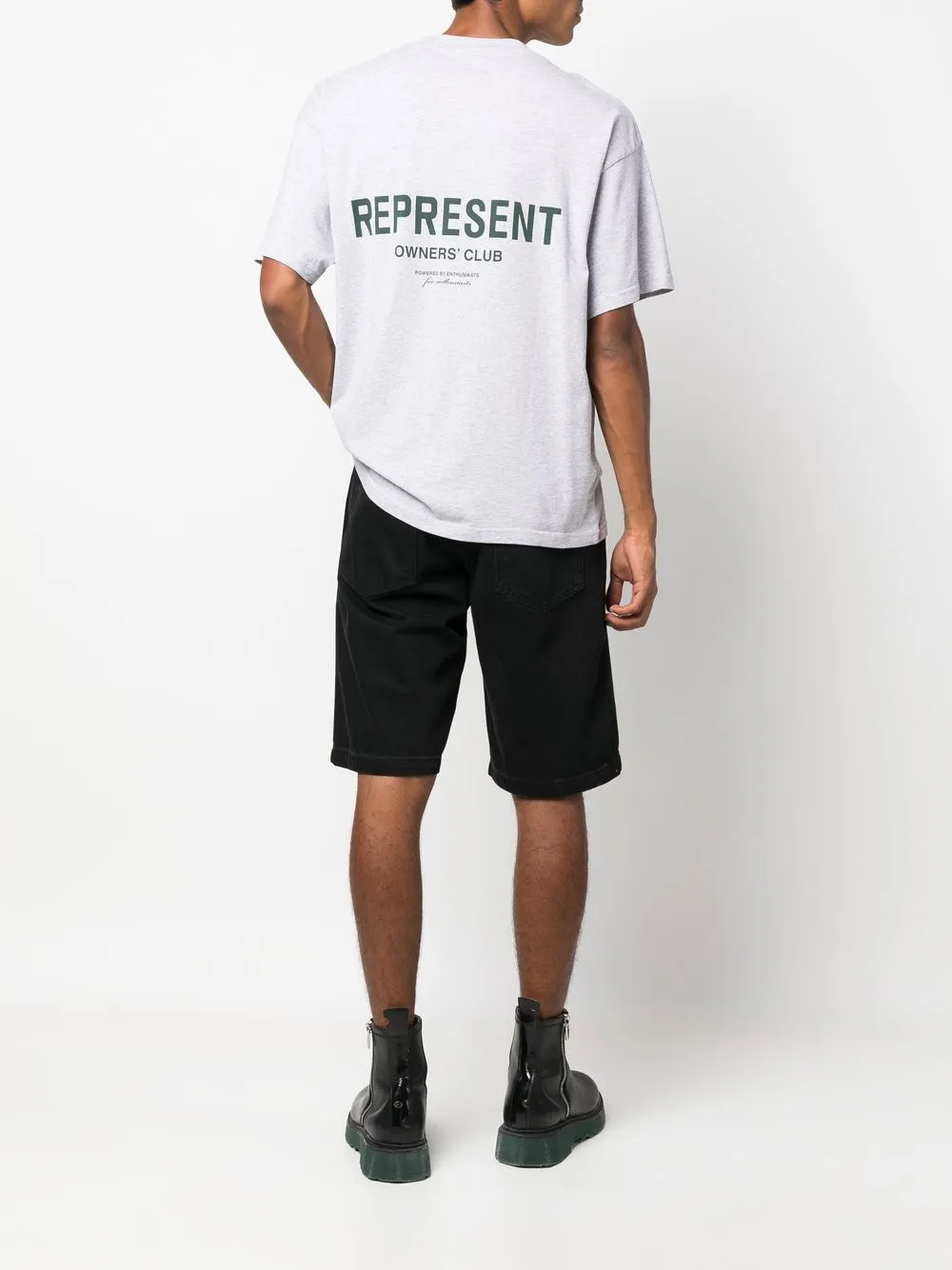 Represent T-shirt met logoprint - Grijs