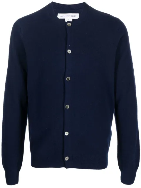 Comme Des Garçons Shirt crew-neck lambswool cardigan