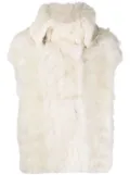 Yves Salomon shearling sleeveless jacket - White