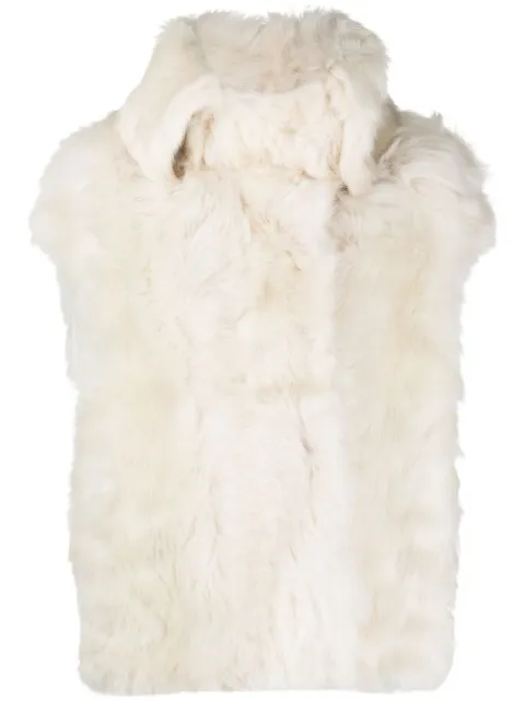 Yves Salomon shearling sleeveless jacket