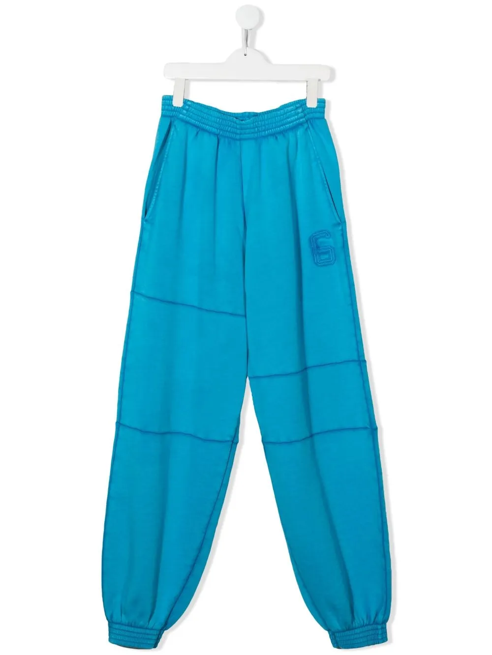 

MM6 Maison Margiela Kids pants con diseño patchwork - Azul