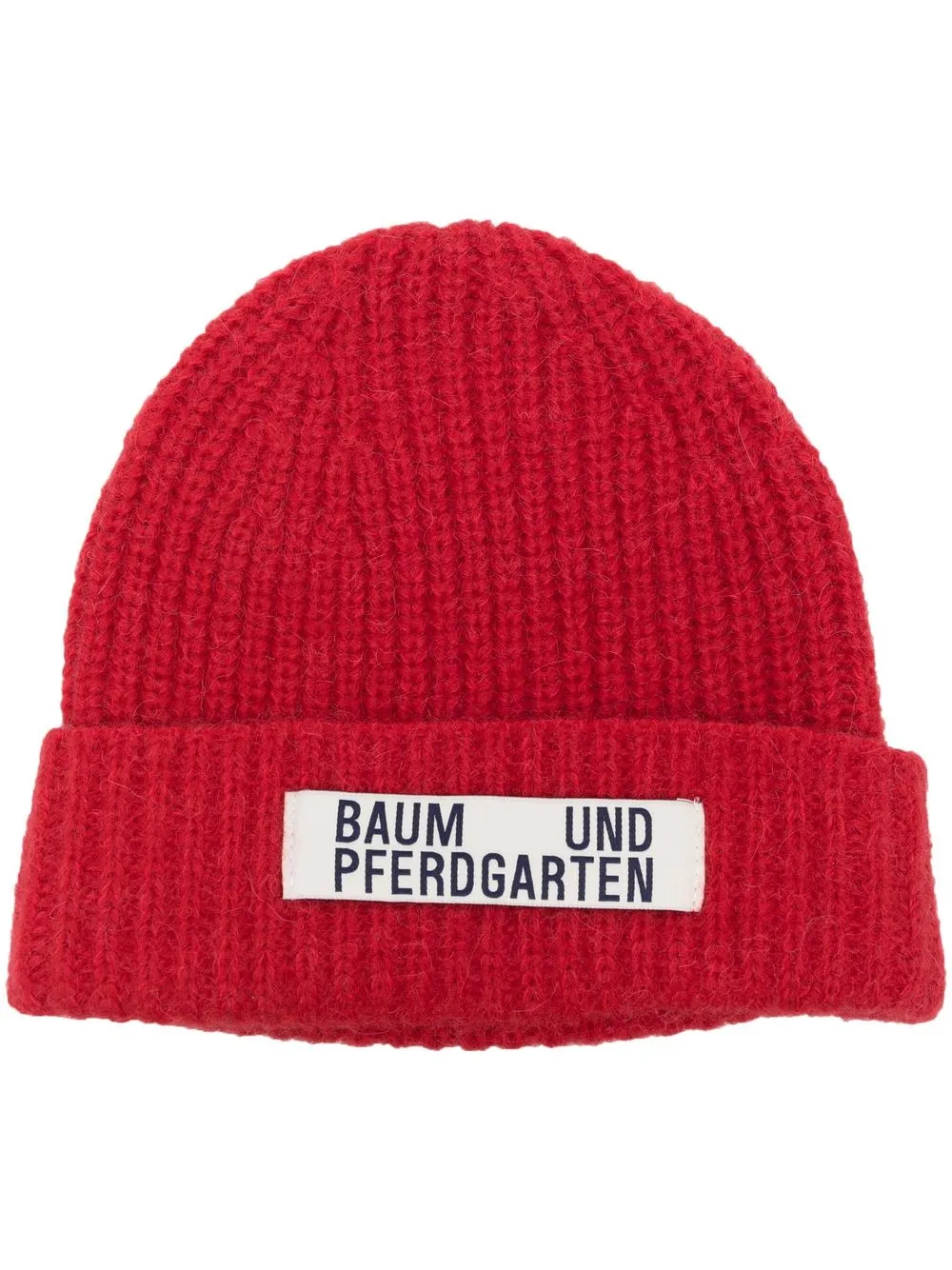 

Baum Und Pferdgarten gorro tejido con parche del logo - Rojo