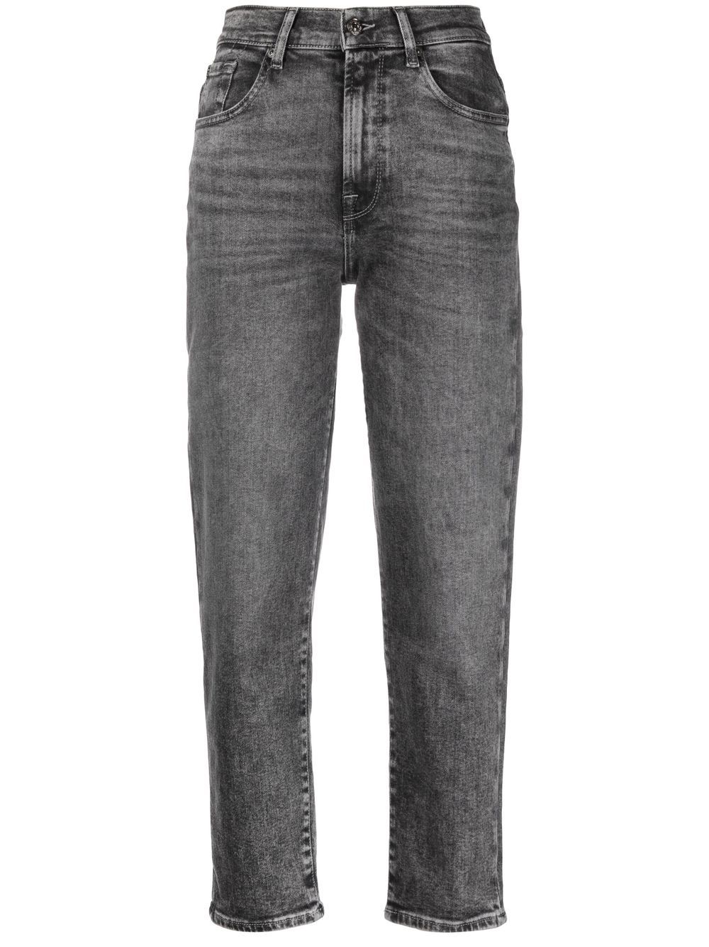 

7 For All Mankind jeans capri con tiro medio - Gris