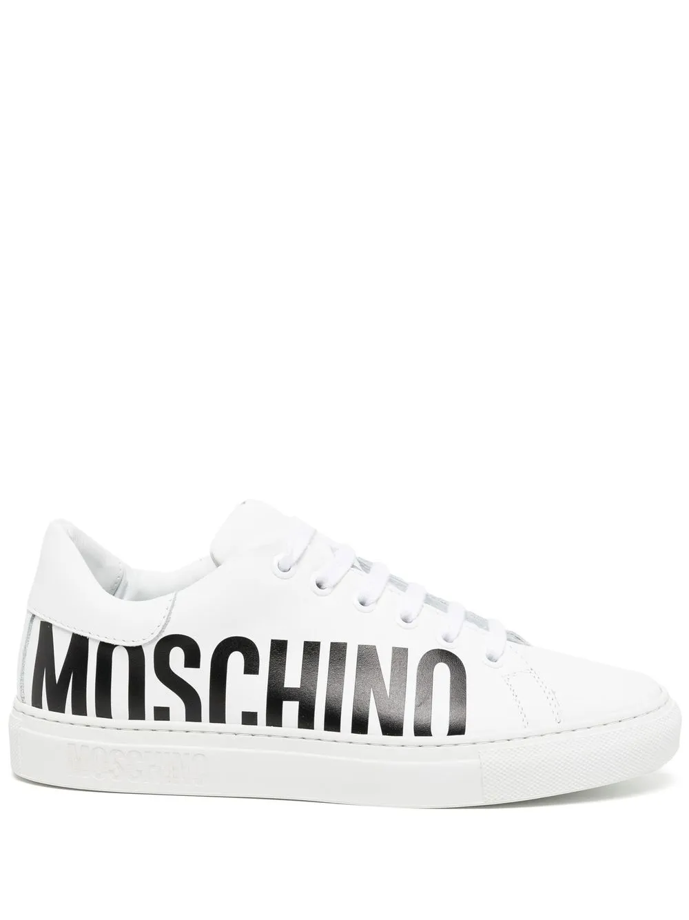 

Moschino tenis bajos con logo - Blanco