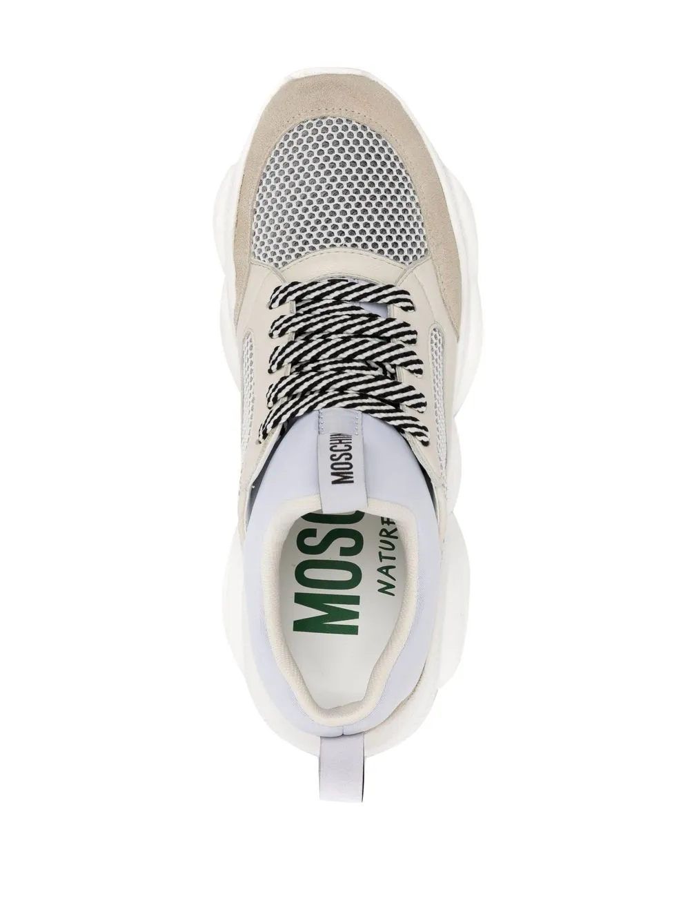 Moschino Lace-up Mesh Trainers In White
