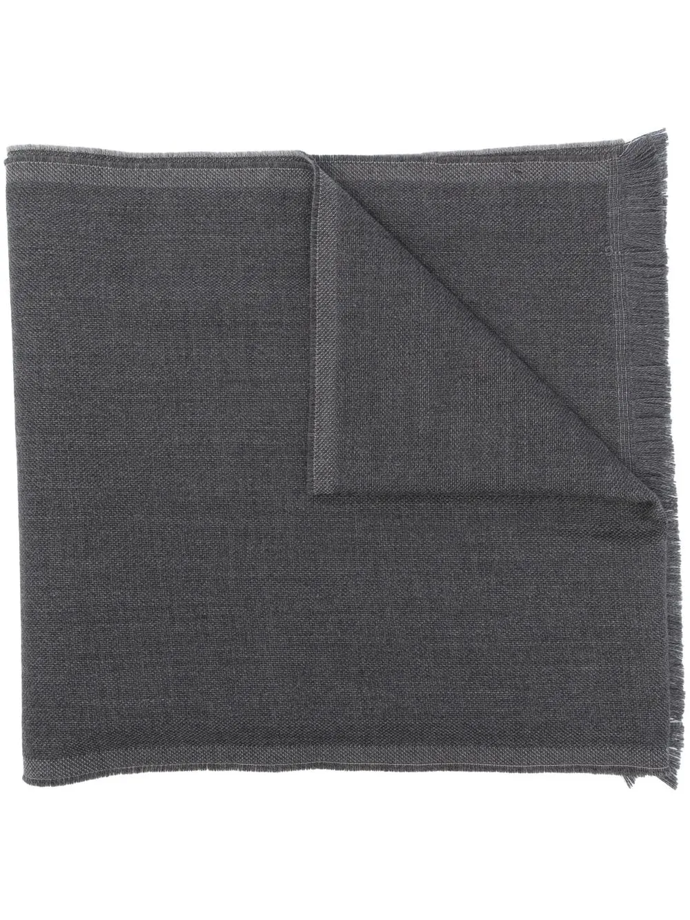 

Fay frayed-edge wool scarf - Grey