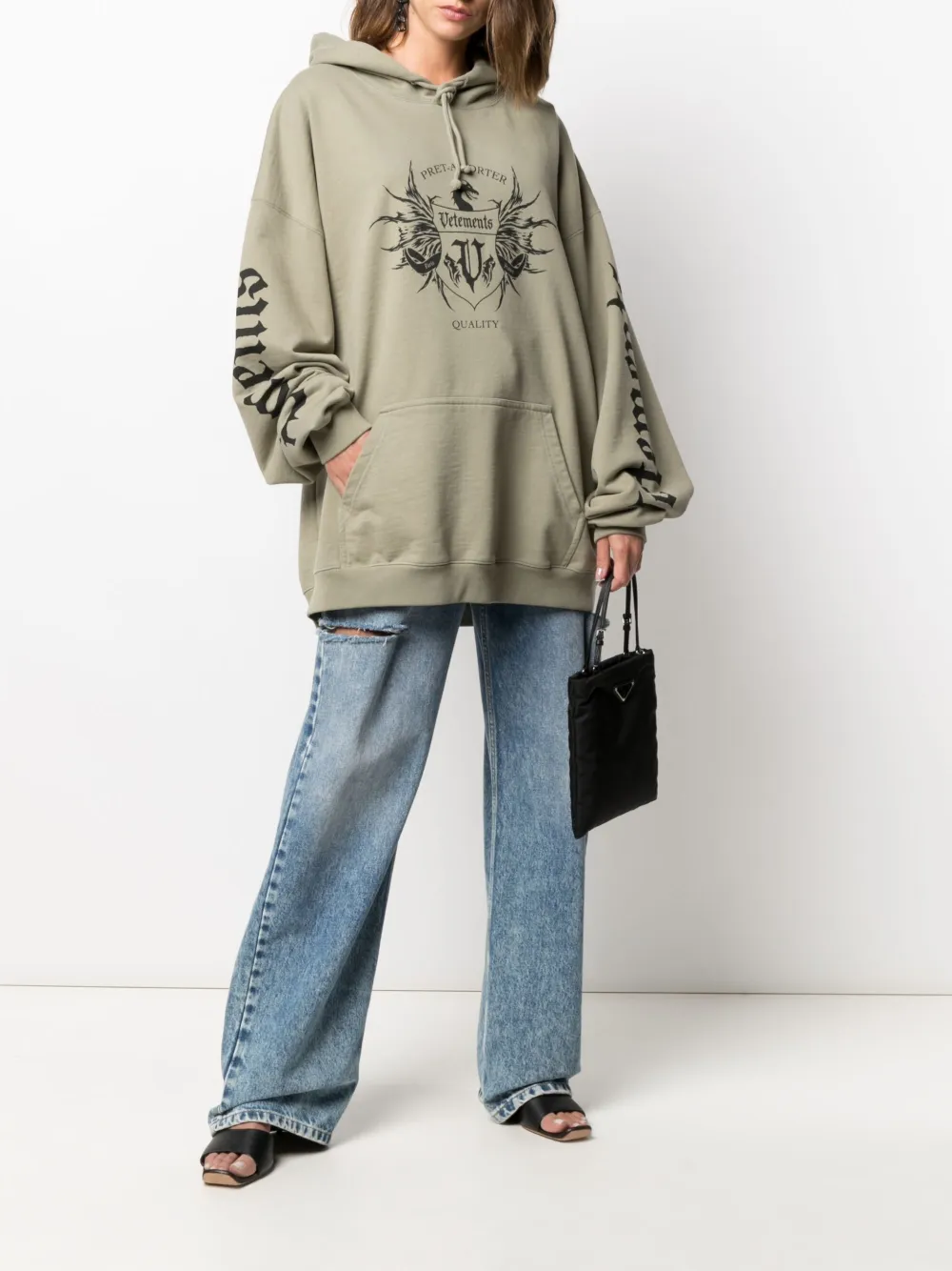 VETEMENTS Hoodie met trekkoord Groen