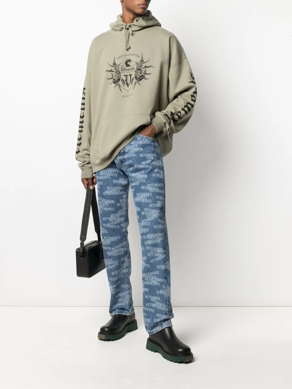 VETEMENTS Hoodie met trekkoord Groen
