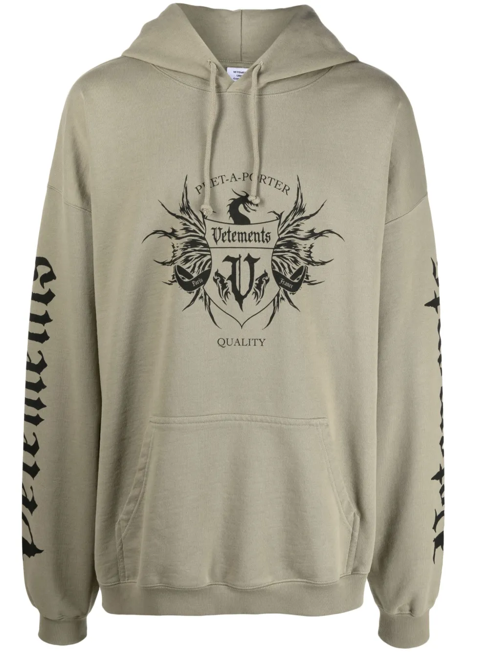 VETEMENTS Hoodie met trekkoord Groen