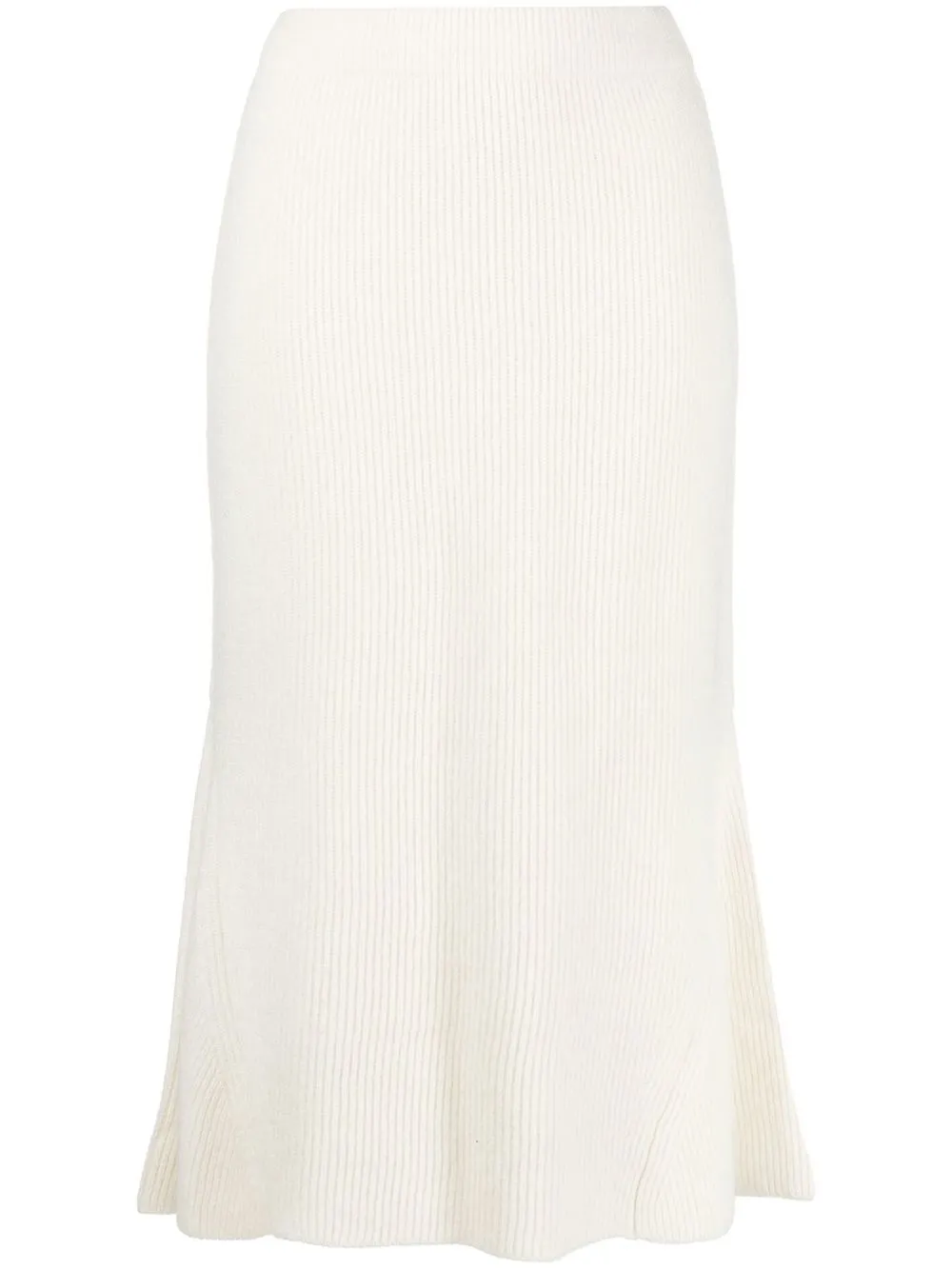 

Fabiana Filippi ribbed knit midi skirt - White