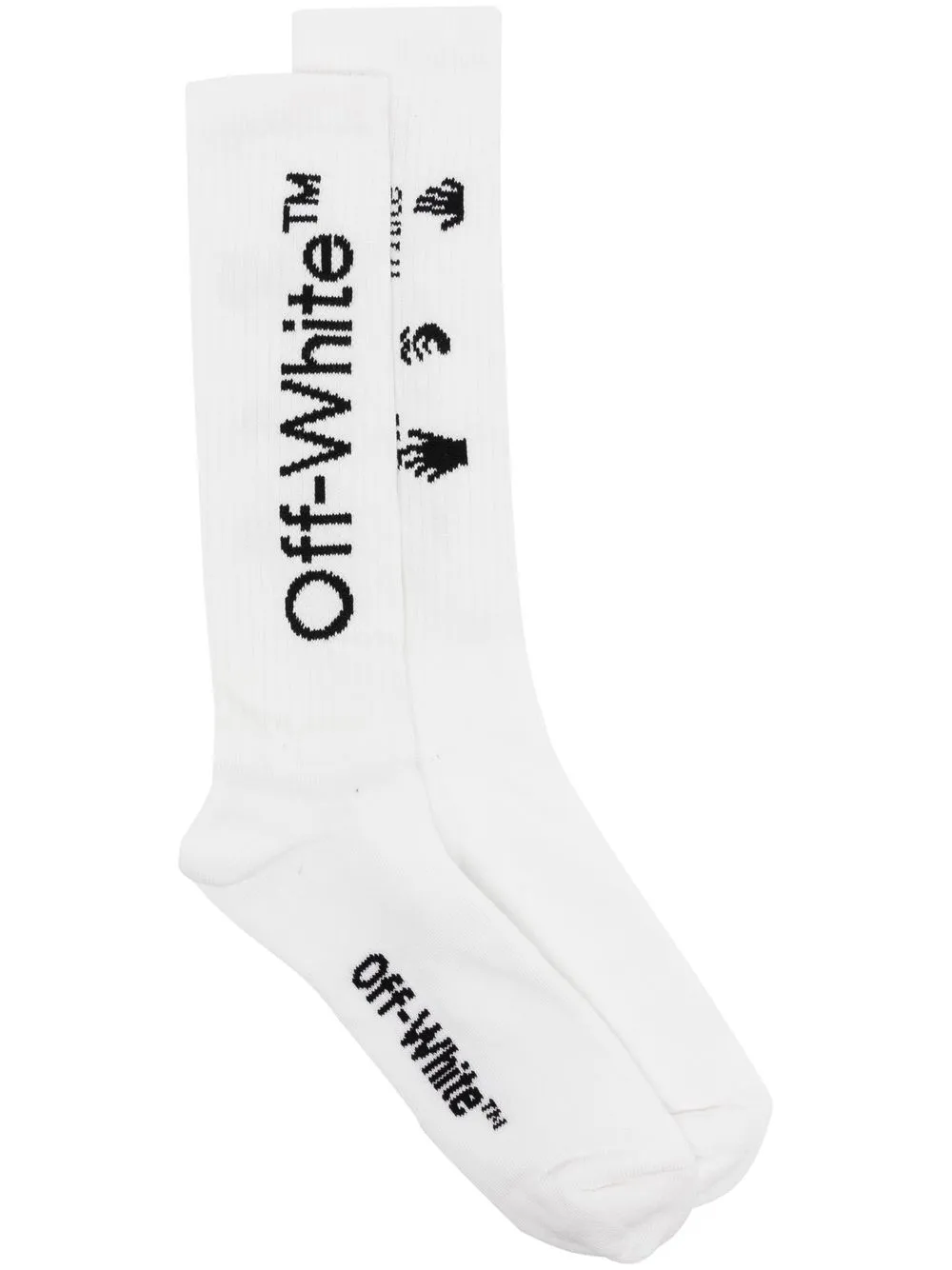 

Off-White intarsia-knit logo socks