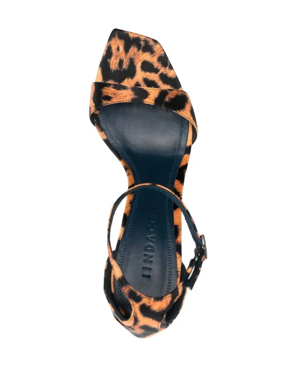 Leopard print strappy sandals hot sale