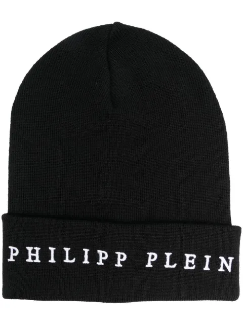 Philipp Plein embroidered-logo knit beanie