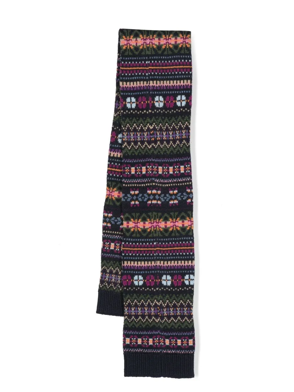 

Ralph Lauren Kids fair-isle logo-patch scarf - Blue