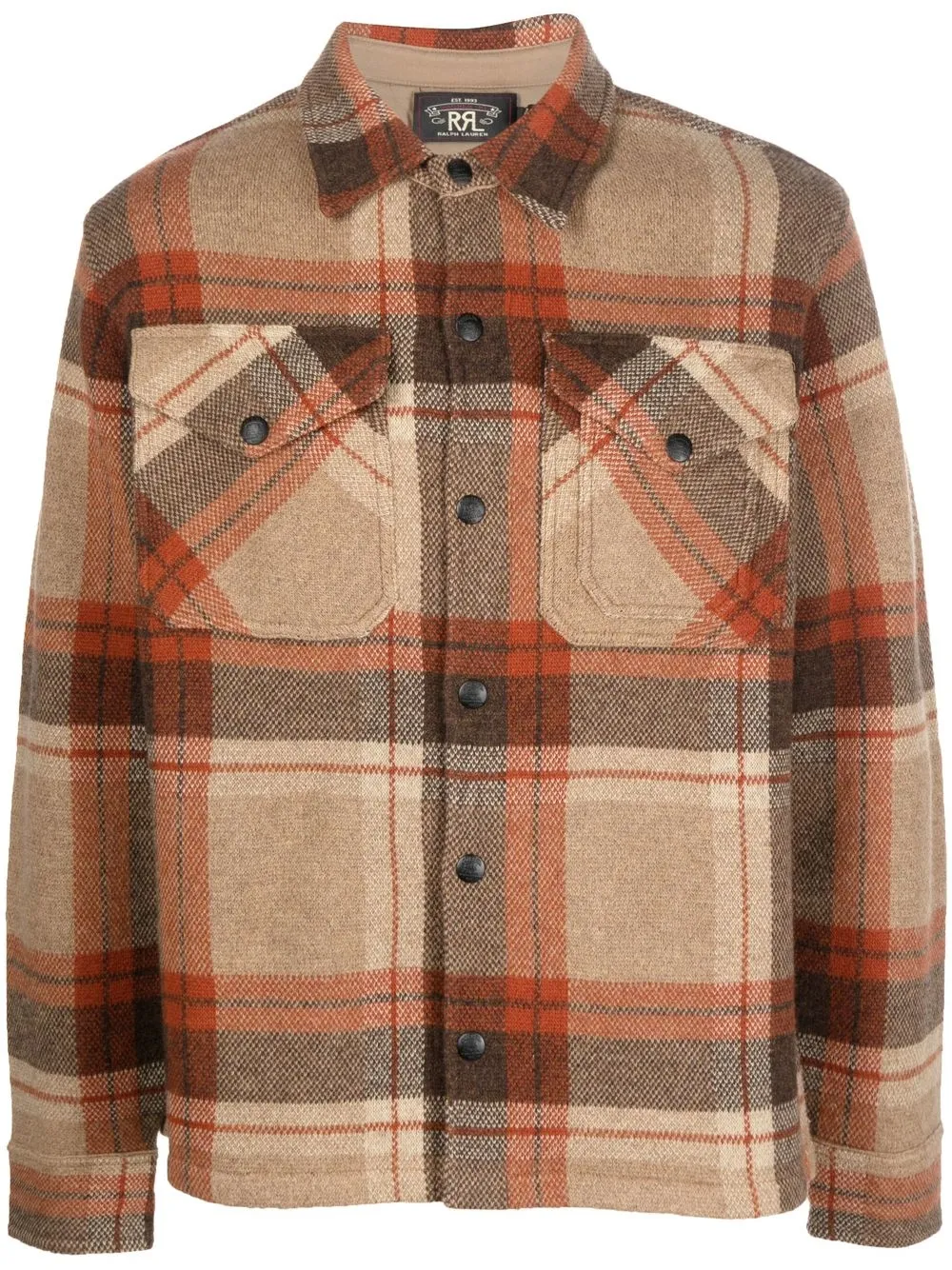 

Ralph Lauren RRL plaid check pattern shirt - Brown