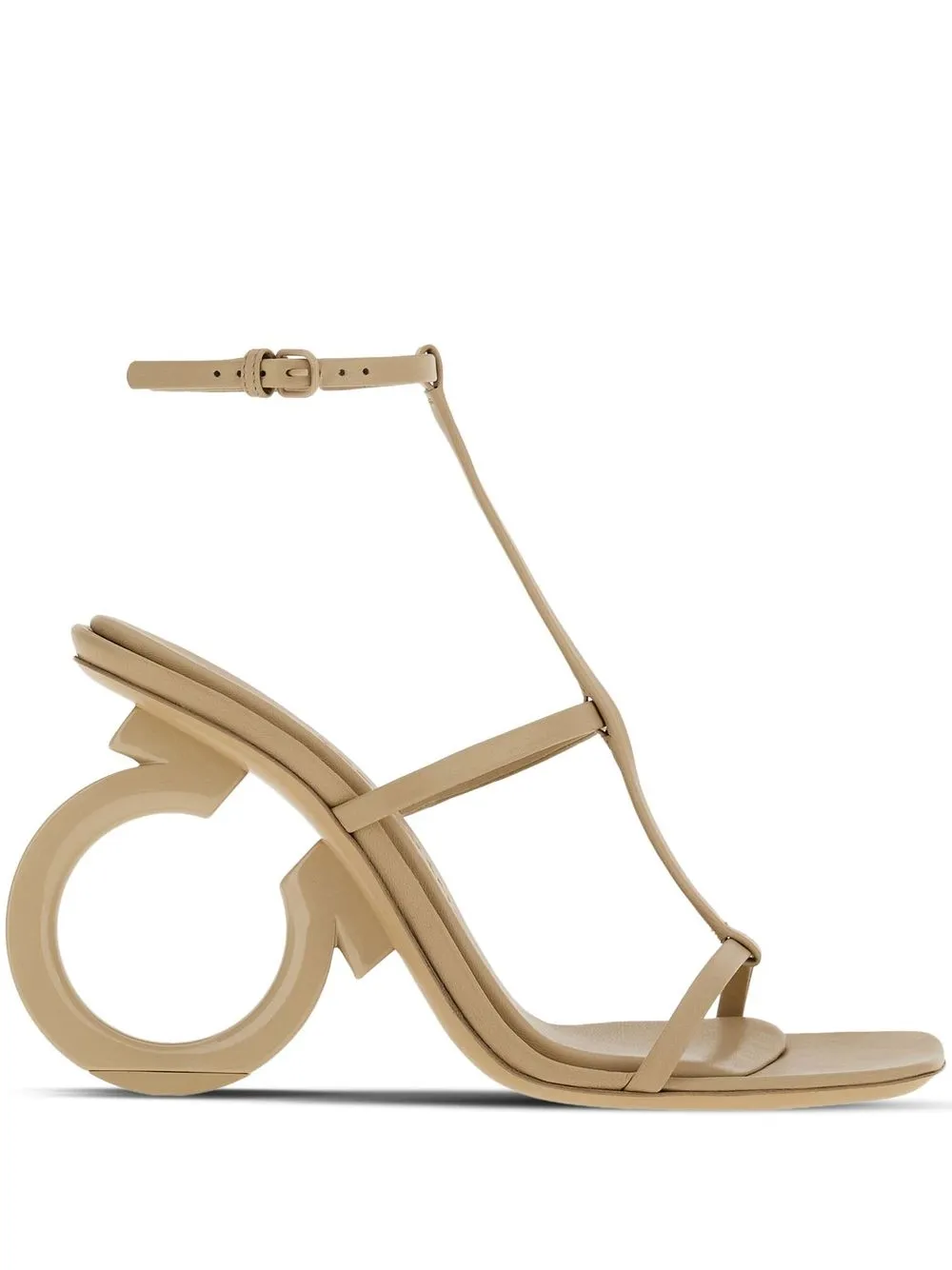 

Ferragamo Elina 105mm nappa leather sandals - Neutrals