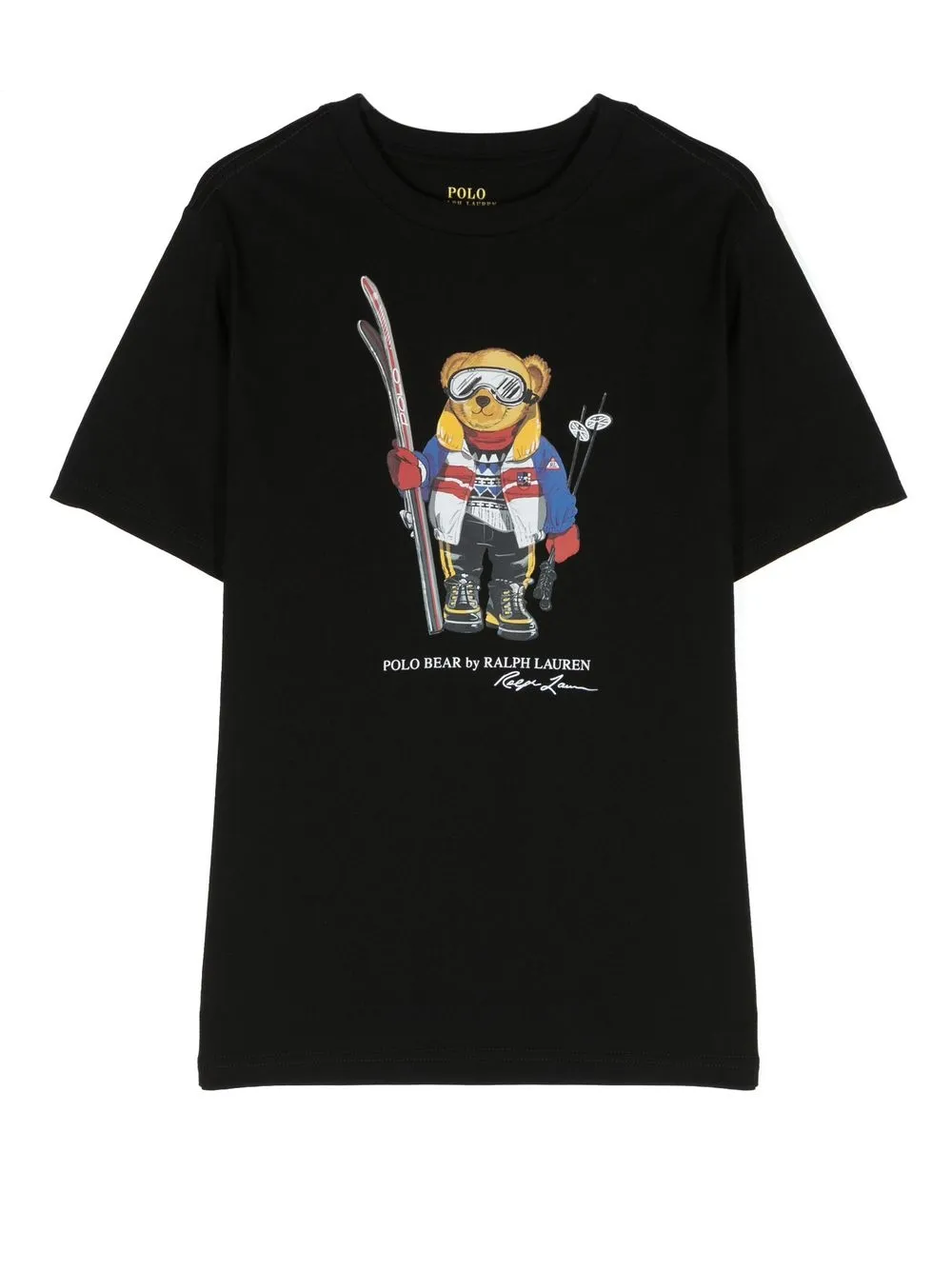 

Ralph Lauren Kids Polo Ski Bear cotton T-shirt - Black