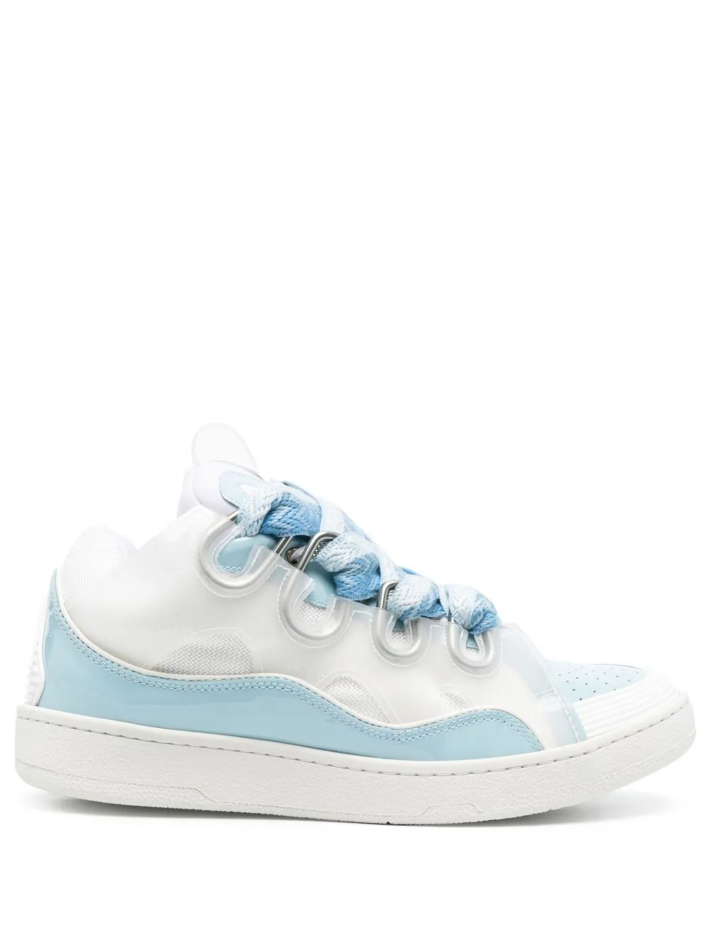 

Lanvin tenis anchos con diseño de onda - Blanco