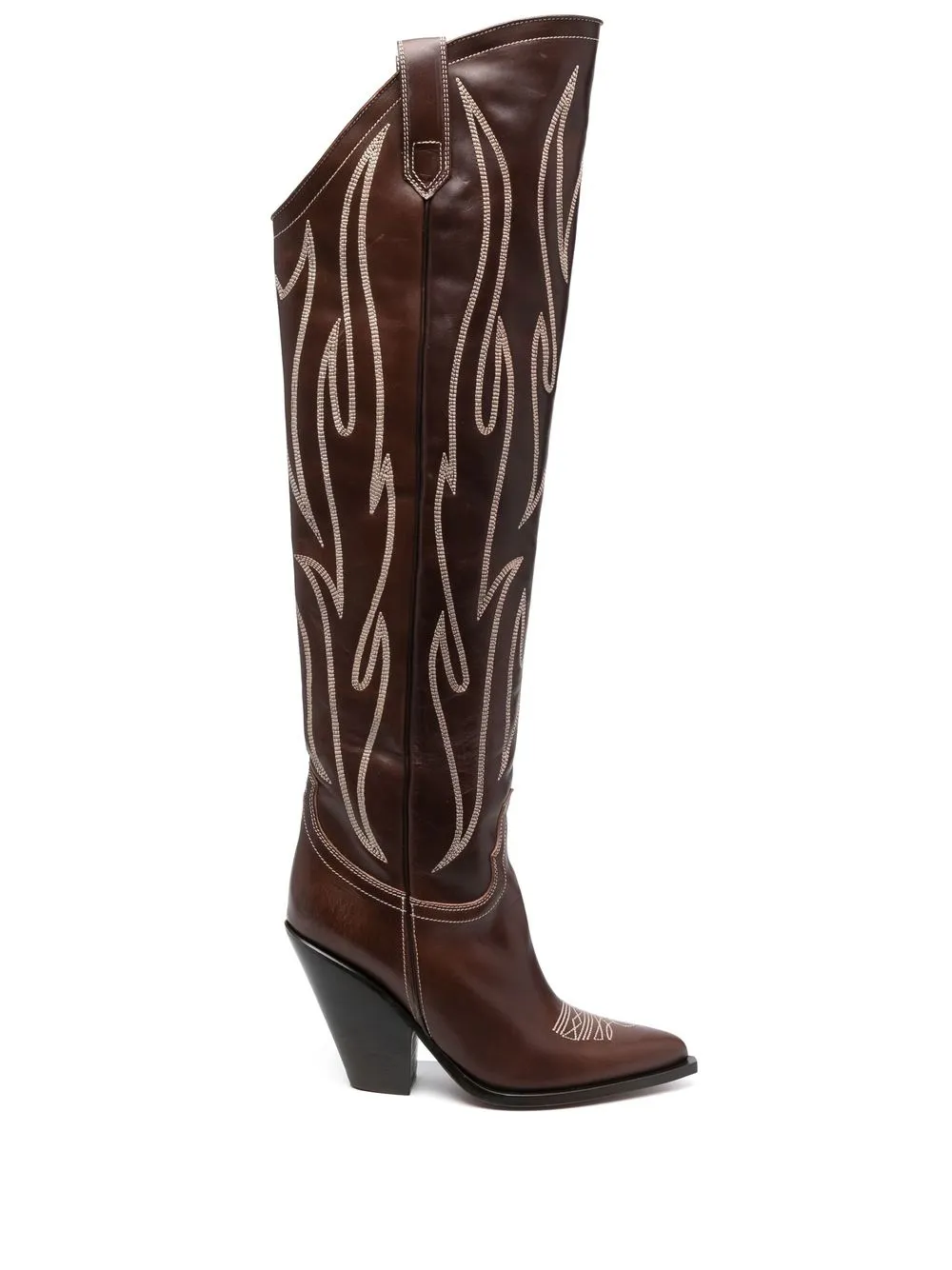 

Sonora Hermosillo embroidered leather boots - Brown