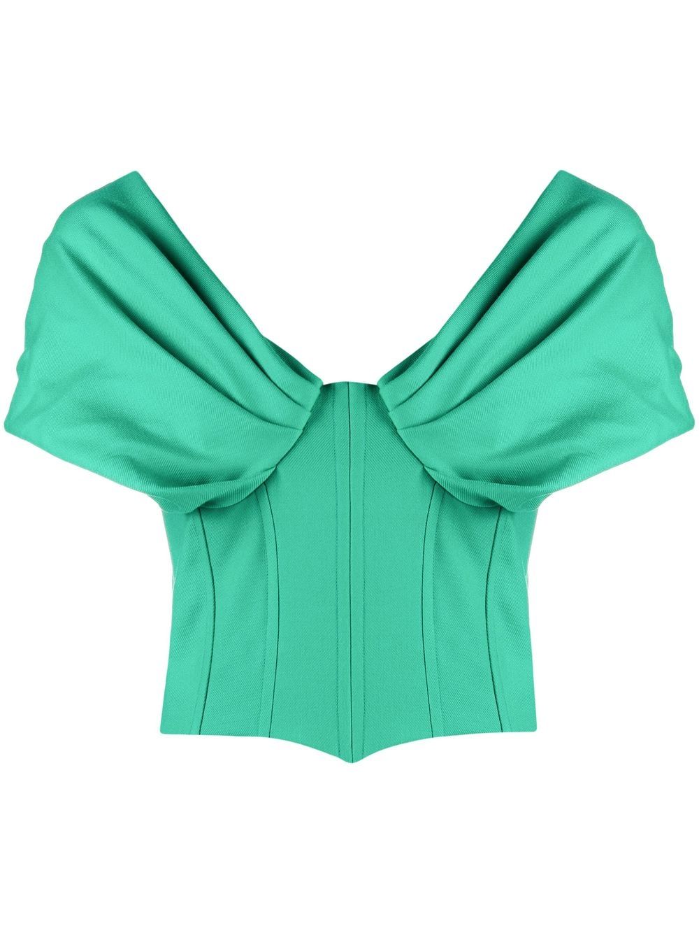 giuseppe di morabito corset en laine à col v - vert