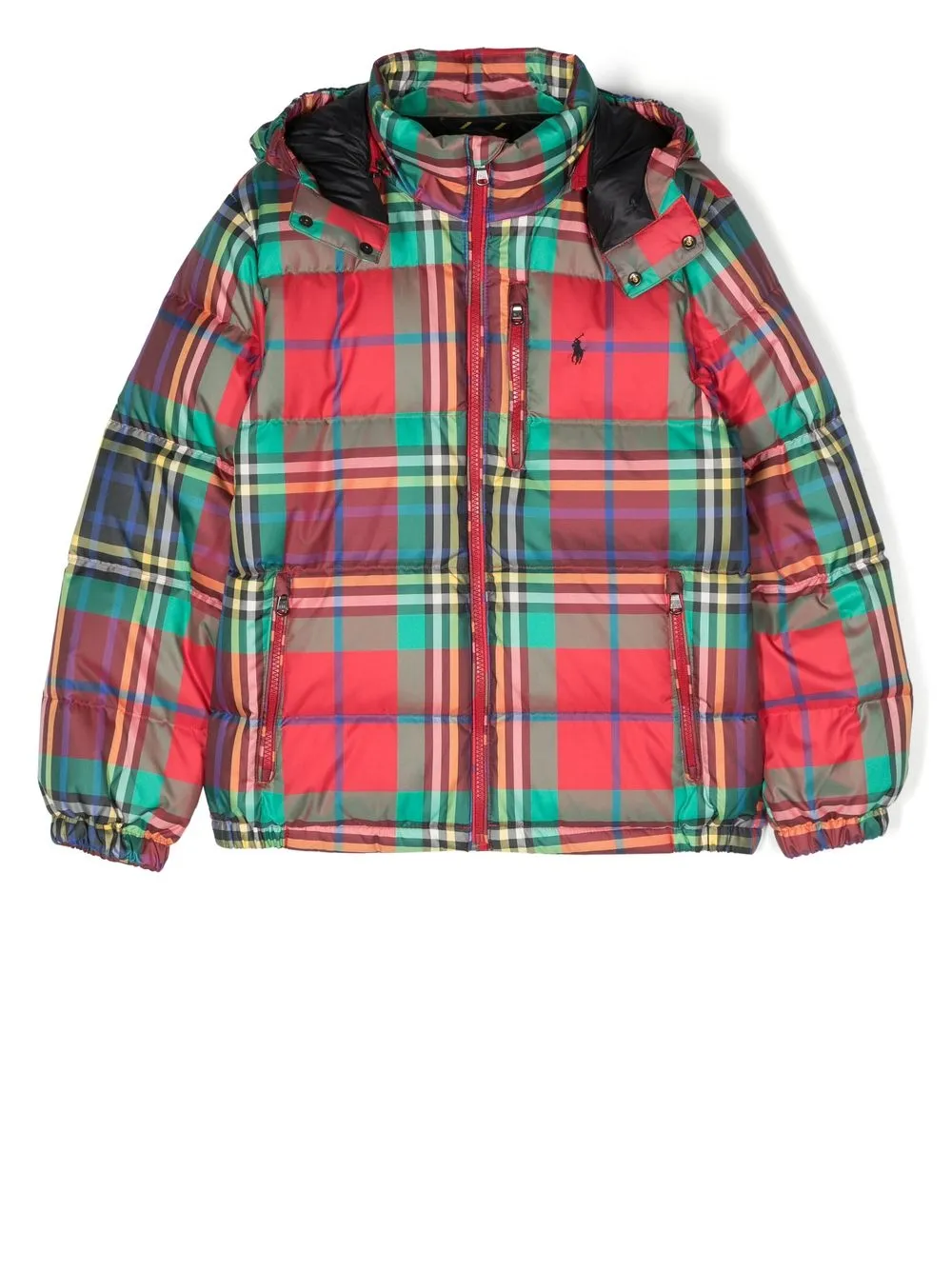 Lauren ralph lauren plaid puffer jacket on sale