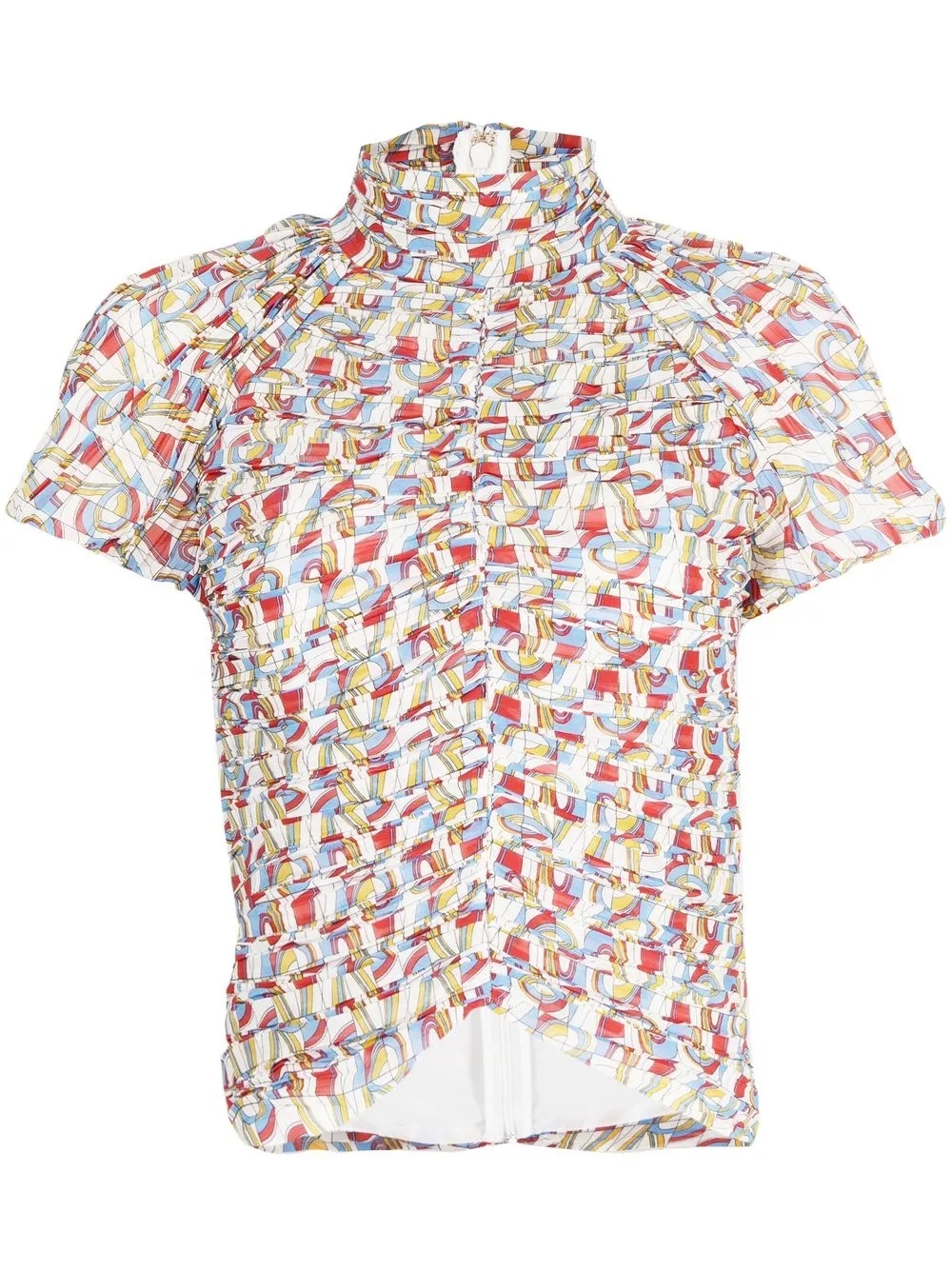 

Rochas gathered graphic-print top - Multicolour