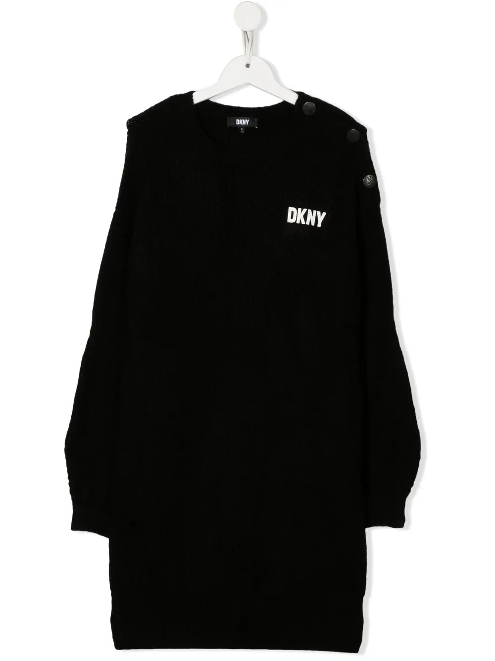

Dkny Kids vestido con logo estampado - Negro